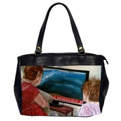 Breaking News Office Handbags (2 Sides)  by redmaidenart