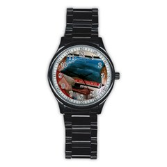 Breaking News Stainless Steel Round Watch by redmaidenart