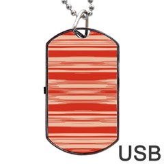 Abstract Linear Minimal Pattern Dog Tag Usb Flash (two Sides) by dflcprints