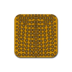 Stars And Wooden Flowers In Blooming Time Rubber Coaster (square)  by pepitasart