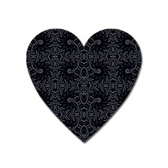 Dark Ethnic Sharp Pattern Heart Magnet by dflcprints