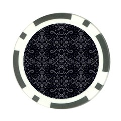 Dark Ethnic Sharp Pattern Poker Chip Card Guard by dflcprints