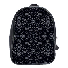 Dark Ethnic Sharp Pattern School Bag (large) by dflcprints