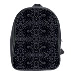 Dark Ethnic Sharp Pattern School Bag (Large) Front