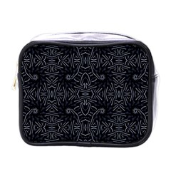 Dark Ethnic Sharp Pattern Mini Toiletries Bags by dflcprints