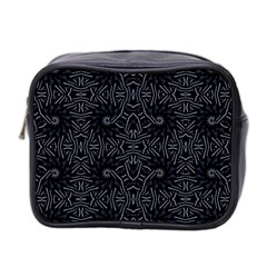 Dark Ethnic Sharp Pattern Mini Toiletries Bag 2-side by dflcprints