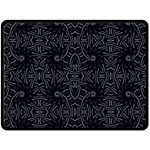 Dark Ethnic Sharp Pattern Fleece Blanket (Large)  80 x60  Blanket Front