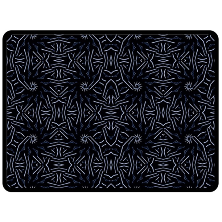 Dark Ethnic Sharp Pattern Fleece Blanket (Large) 