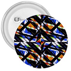 Multicolor Geometric Abstract Pattern 3  Buttons by dflcprints