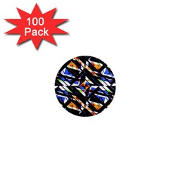 Multicolor Geometric Abstract Pattern 1  Mini Magnets (100 Pack)  by dflcprints