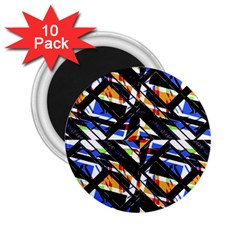 Multicolor Geometric Abstract Pattern 2 25  Magnets (10 Pack)  by dflcprints