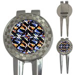 Multicolor Geometric Abstract Pattern 3-in-1 Golf Divots Front