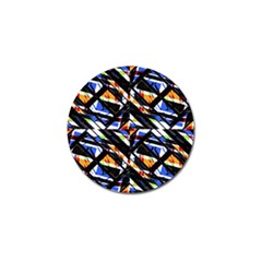 Multicolor Geometric Abstract Pattern Golf Ball Marker by dflcprints