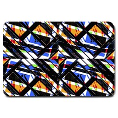 Multicolor Geometric Abstract Pattern Large Doormat  by dflcprints