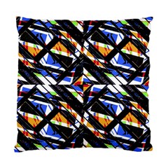 Multicolor Geometric Abstract Pattern Standard Cushion Case (one Side) by dflcprints