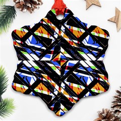 Multicolor Geometric Abstract Pattern Ornament (snowflake) by dflcprints