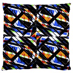 Multicolor Geometric Abstract Pattern Large Cushion Case (two Sides) by dflcprints