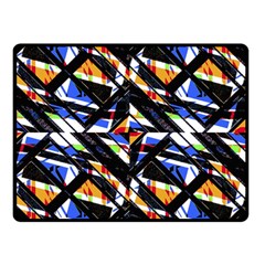 Multicolor Geometric Abstract Pattern Double Sided Fleece Blanket (small)  by dflcprints