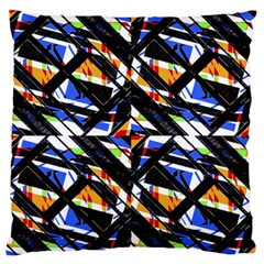 Multicolor Geometric Abstract Pattern Standard Flano Cushion Case (one Side) by dflcprints