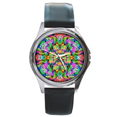 Pattern-854 Round Metal Watch by ArtworkByPatrick