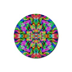 Pattern-854 Rubber Round Coaster (4 Pack)  by ArtworkByPatrick