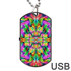 Pattern-854 Dog Tag Usb Flash (one Side) by ArtworkByPatrick