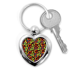 Pattern-3 Key Chains (heart)  by ArtworkByPatrick