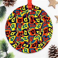 Pattern-3 Round Ornament (two Sides) by ArtworkByPatrick