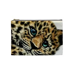 Jaguar Cub Cosmetic Bag (medium)  by ArtByThree