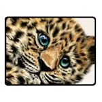 Jaguar Cub Double Sided Fleece Blanket (Small)  45 x34  Blanket Back