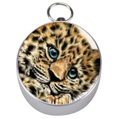 Jaguar Cub Silver Compasses by ArtByThree