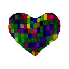 P 791 Standard 16  Premium Flano Heart Shape Cushions by ArtworkByPatrick