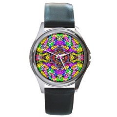 Pattern-807 Round Metal Watch by ArtworkByPatrick