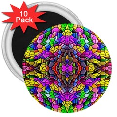 Pattern-807 3  Magnets (10 Pack)  by ArtworkByPatrick