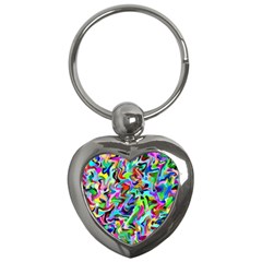 Artwork By Patrick-pattern-9 Key Chains (heart)  by ArtworkByPatrick