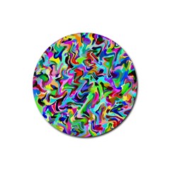 Artwork By Patrick-pattern-9 Rubber Round Coaster (4 Pack)  by ArtworkByPatrick