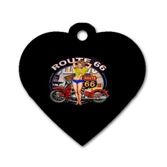 Route 66 Dog Tag Heart (one Side) by ArtworkByPatrick