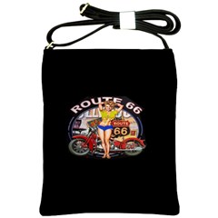 Route 66 Shoulder Sling Bags by ArtworkByPatrick