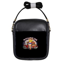 Route 66 Girls Sling Bags by ArtworkByPatrick