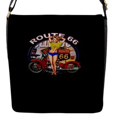 Route 66 Flap Messenger Bag (s) by ArtworkByPatrick