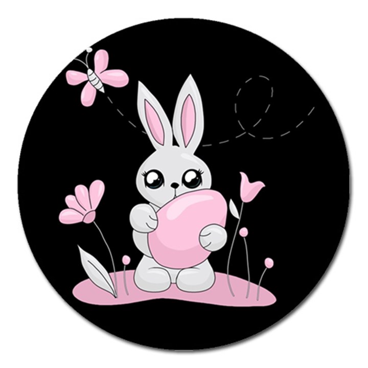 Easter bunny  Magnet 5  (Round)