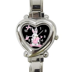 Easter Bunny  Heart Italian Charm Watch by Valentinaart