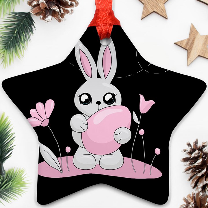 Easter bunny  Star Ornament (Two Sides)