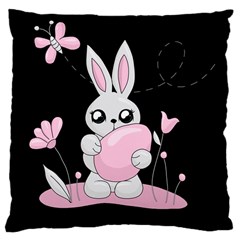 Easter Bunny  Large Cushion Case (two Sides) by Valentinaart