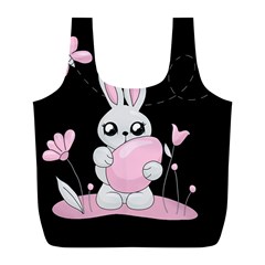 Easter Bunny  Full Print Recycle Bags (l)  by Valentinaart