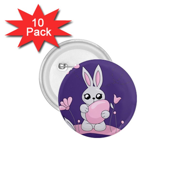 Easter bunny  1.75  Buttons (10 pack)