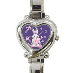 Easter Bunny  Heart Italian Charm Watch by Valentinaart