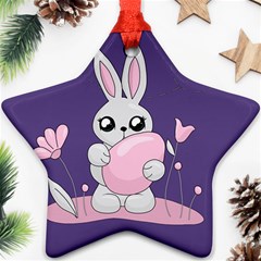 Easter Bunny  Star Ornament (two Sides) by Valentinaart