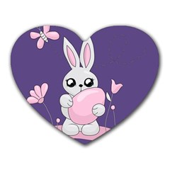 Easter Bunny  Heart Mousepads by Valentinaart