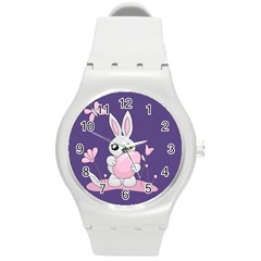 Easter Bunny  Round Plastic Sport Watch (m) by Valentinaart